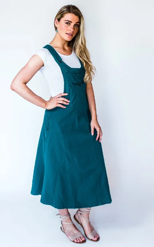 Dungaree Dress - Turquoise