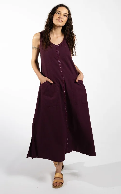 Calliope Dress - Wine