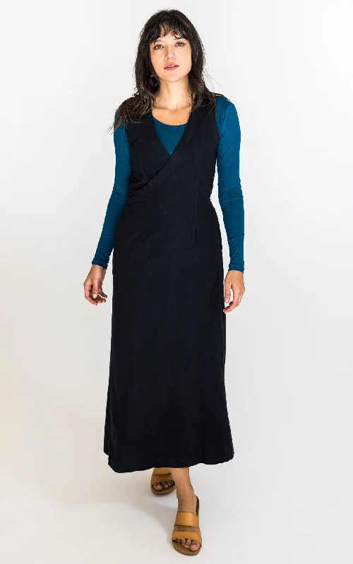 Tibetan Wrap Dress - Black