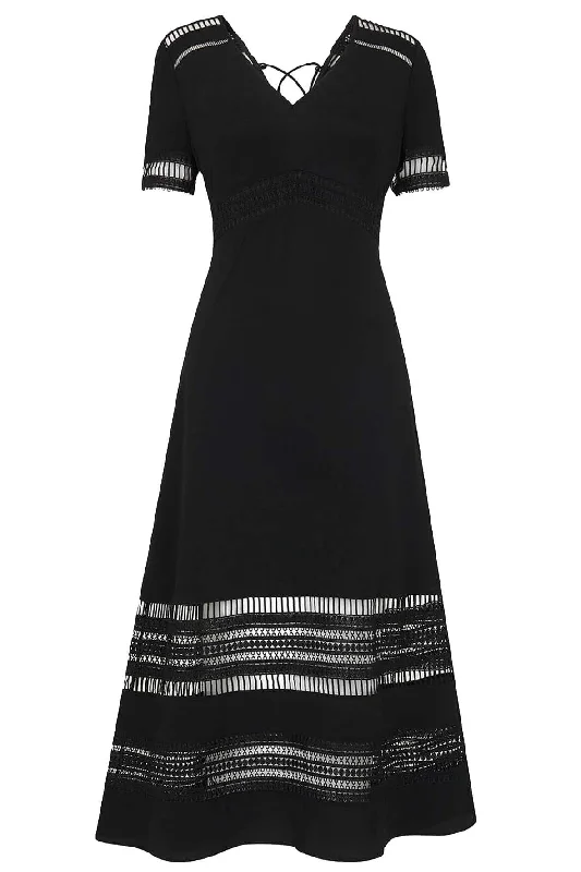 Elisa Lace Detail Midi Dress