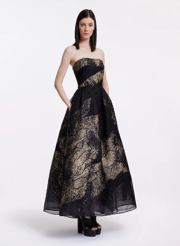 Brocade Midi Dress