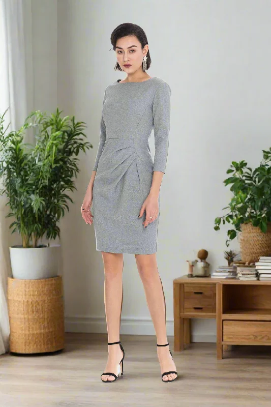 Grey midi dress