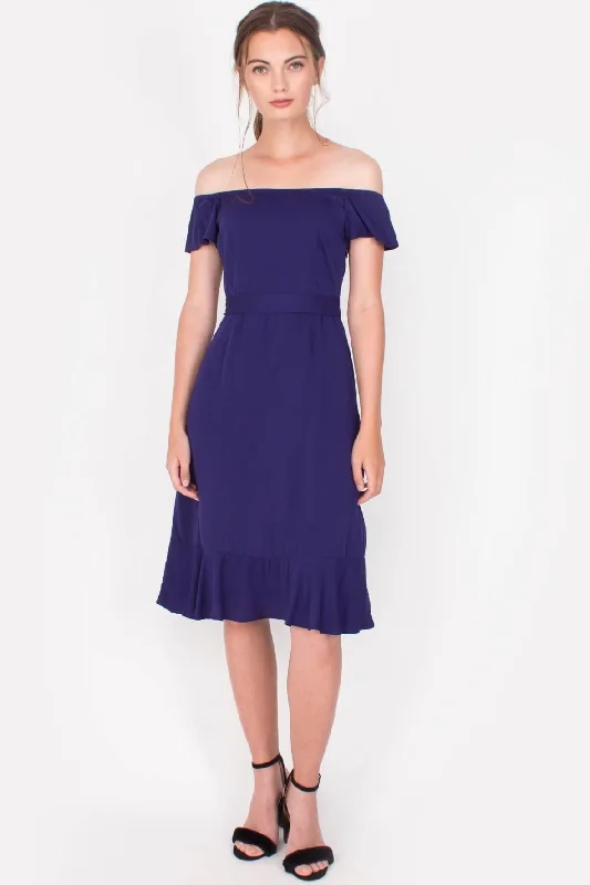 Lucent Midi Midnight Blue Dress