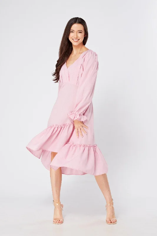 Alira Rosy Pink Midi Dress