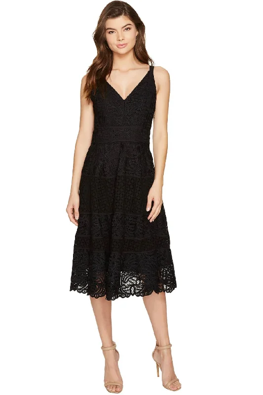 Laureen Woven Lace Midi Fit and Flare