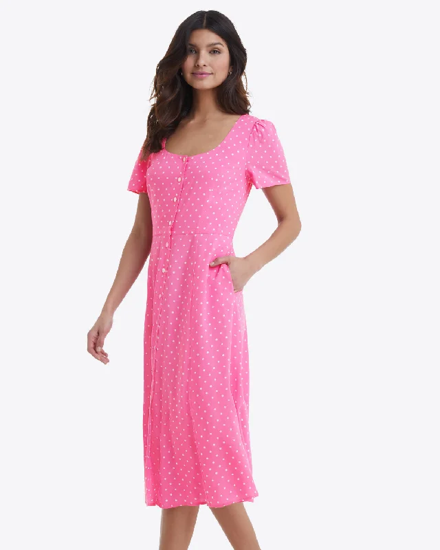 Bonnie Midi Dress in Polka Dots