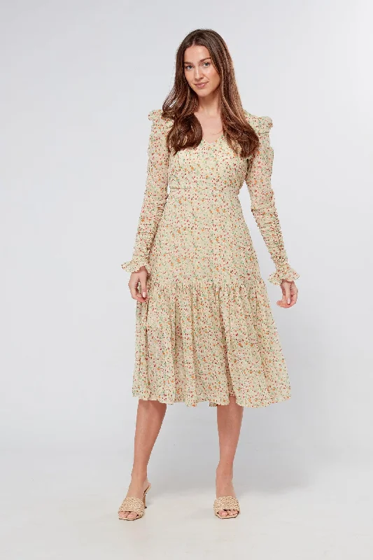 Asteria floral Midi Dress