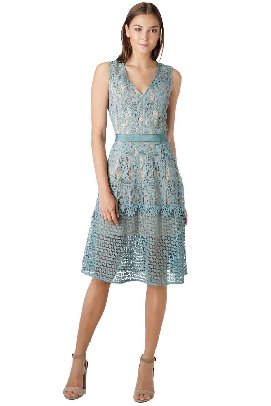 Bailey Woven Lace Midi Dress