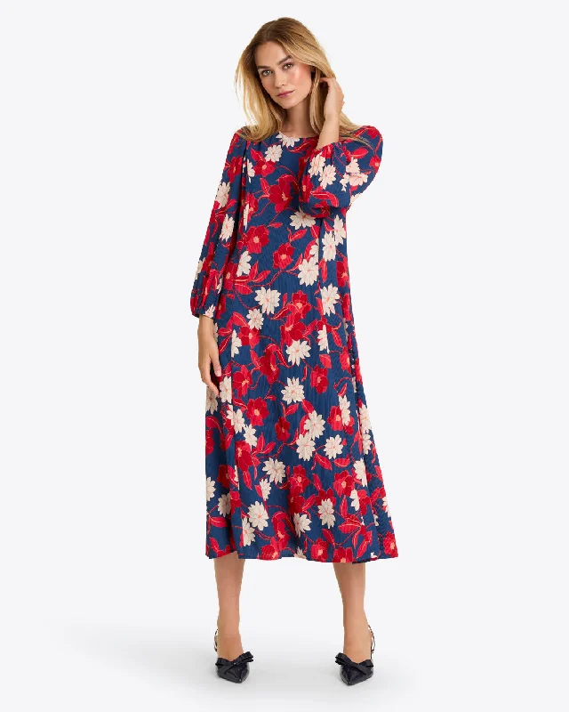 Matilda Midi Dress in Crinkle Plissé