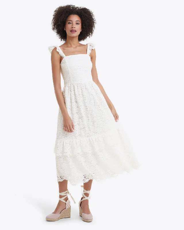 Carrie Midi Dress in Lace