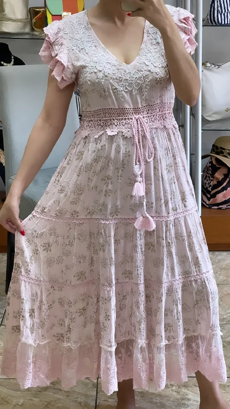 Pink Midi Dress