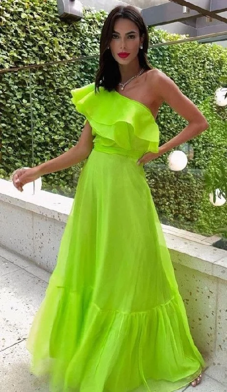 Green A-line Prom Dress,Green Formal Gown cc846