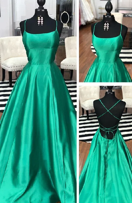 Simple Prom Dress, Elegant Green Prom Dress,Long Prom Dress, Floor Length Graduation Dress cc413