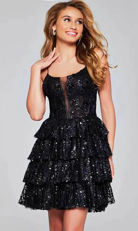 Jovani 40386 - Tiered Cocktail Dress