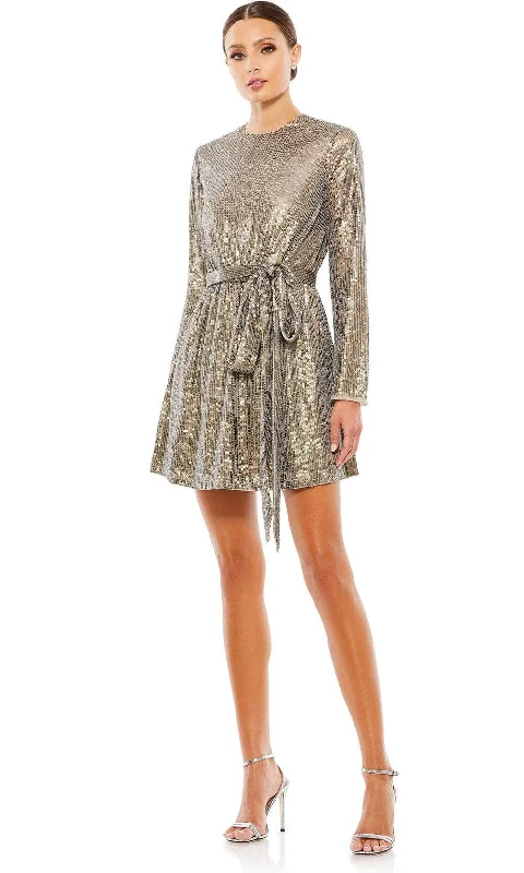 Mac Duggal 10789 - Sequined Long Sleeve Cocktail Dress