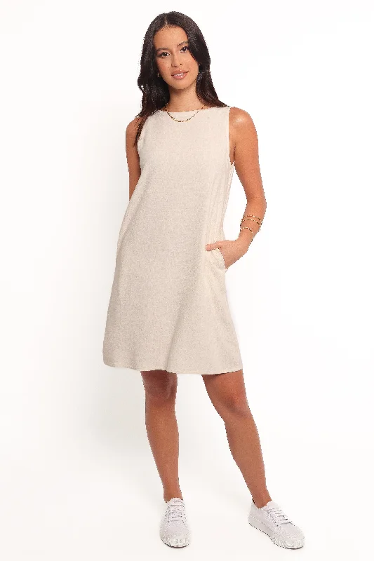 Enzo Mini Dress - Oatmeal