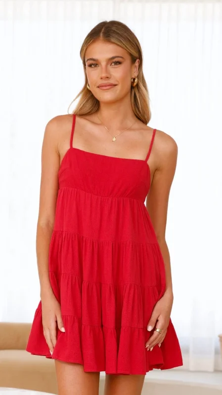 Maddison Mini Dress - Red